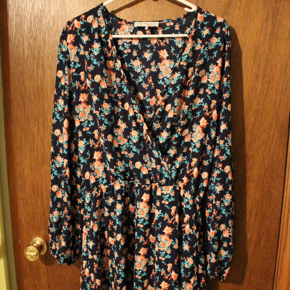 WAYF Nordstrom Floral Faux Wrap Dress